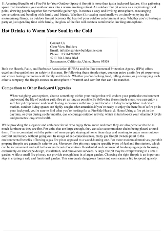 Top 10 Outdoor Fire Pit Benefits