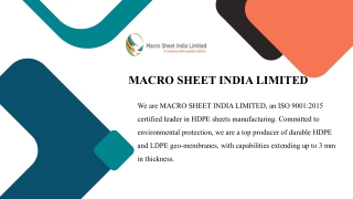MACRO SHEET INDIA