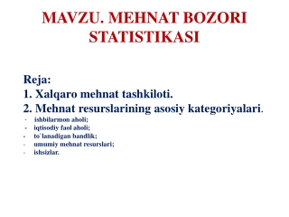mehnat resurslari