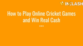 How to Play Online Cricket Games and Win Real Cash