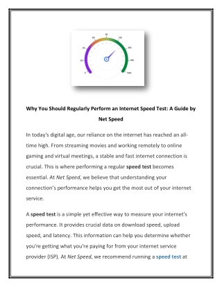 Speed test | Check Your Internet Speed Now