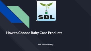 How to Choose Baby Care Product