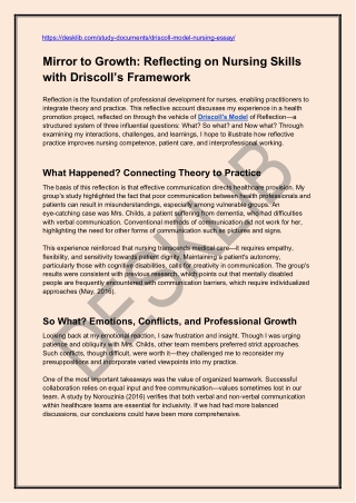 Mirror to Growth_ Reflecting on Nursing Skills with Driscoll’s Framework