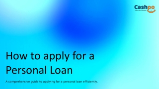 Quick and easy personal loan