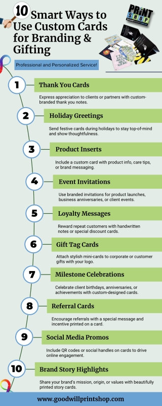 10 Smart Ways to Use Custom Cards for Branding & Gifting