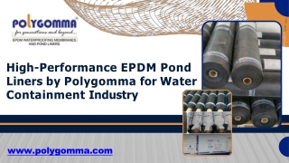 High-Performance EPDM Pond  Liners for Water Containment Industry in USA