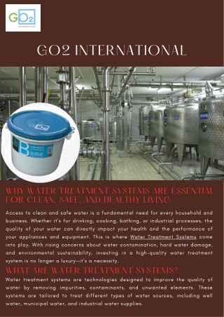 Why Water Treatment Systems Are Essential for Clean, Safe, and Healthy Living