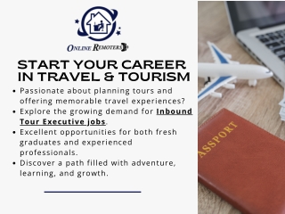 Explore a Career as an Inbound Tour Executive with Online Remoters