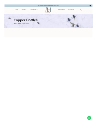 Copper Bottle Exporter From India
