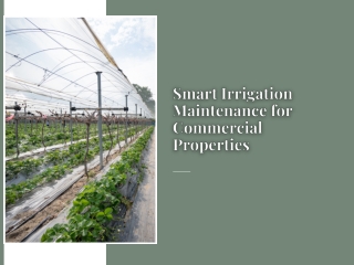 Smart Irrigation Maintenance for Commercial Properties