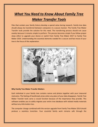 What You Need to Know About Family Tree Maker Transfer Tools
