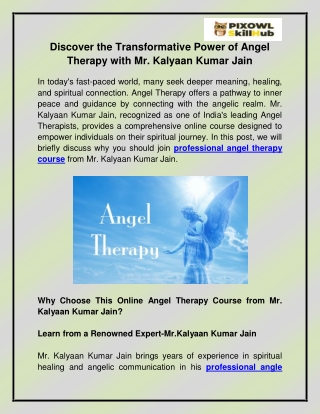 Professional Angel Therapy Course