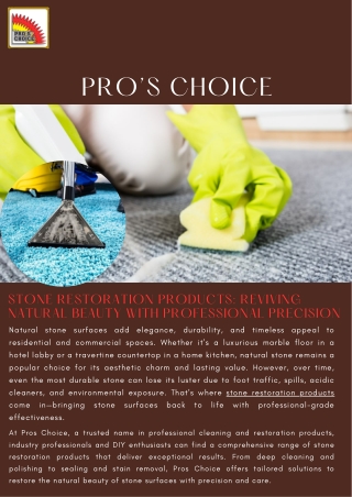 Stone Restoration Products Reviving Natural Beauty with Professional Precision