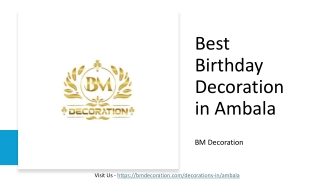 Birthday Decoration in Ambala - BM Decoration