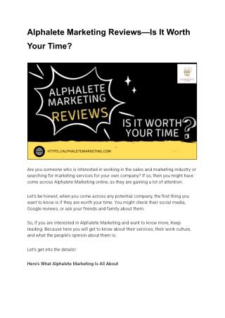 Alphalete Marketing Careers: What to Expect