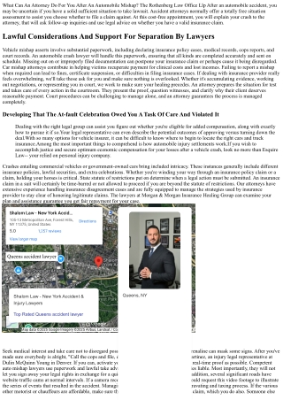 What Can An Attorney Provide For You After A Cars And Truck Mishap? The Rothenbe