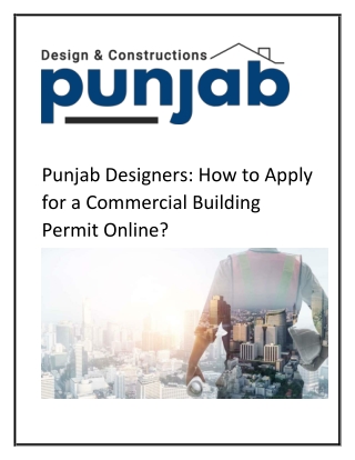 How to Apply for a Commercial Building Permit Online