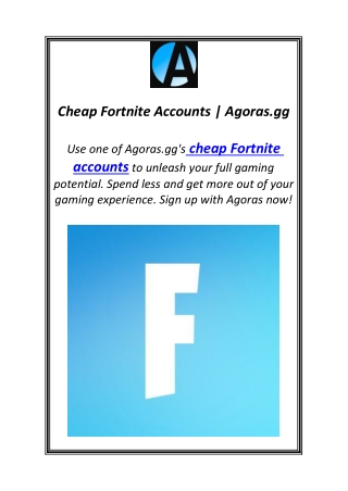 Cheap Fortnite Accounts | Agoras.gg