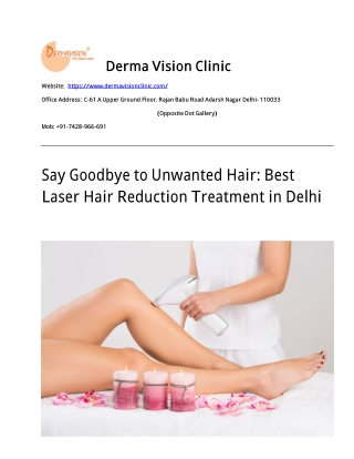 Laser Hair Reduction Treatment Delhi