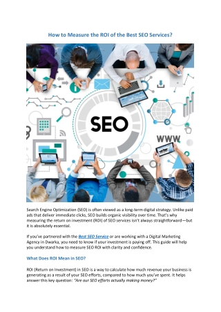 How to Measure the ROI of the Best SEO Services
