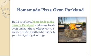 Homemade Pizza Oven Parkland