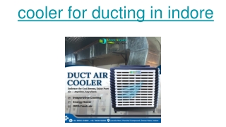 cooler for ducting in indore
