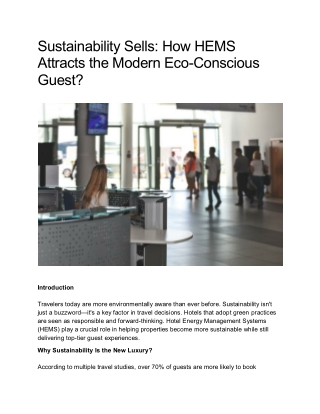 Sustainability Sells