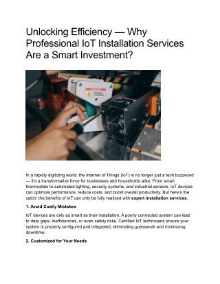 Unlocking Efficiency Why