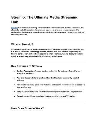 Stremio_ The Ultimate Media Streaming Hub