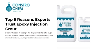 Top 5 Reasons Experts Trust Epoxy Injection Grout