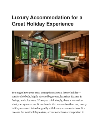 Luxury Accommodation Omega Resorts