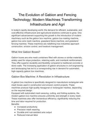 The Evolution of Gabion and Fencing Technology_ Modern Machines Transforming Infrastructure and Agri