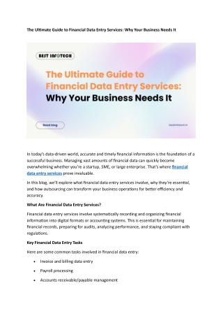 The Ultimate Guide to Financial Data Entry Services