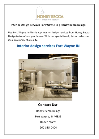 Interior Design Services Fort Wayne In