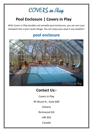 Pool Enclosure
