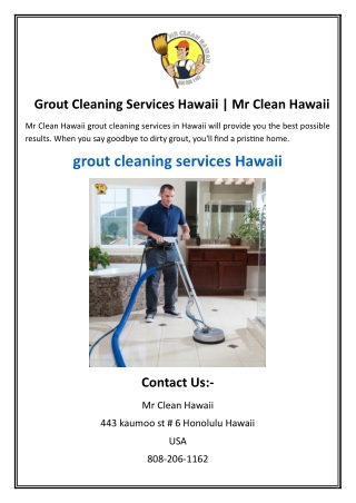 Grout Cleaning Services Hawaii