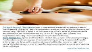 Relaxing Massage Gift Certificates