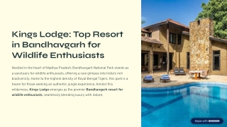 top resort in bandhavgarh for wildlife enthusiasts