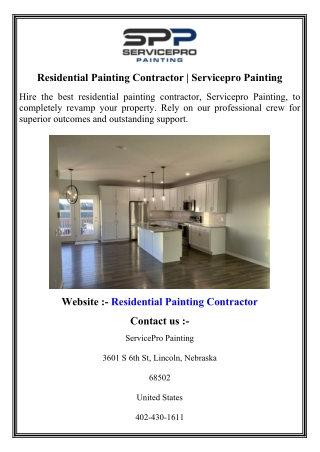 Residential Painting Contractor   Servicepro Painting