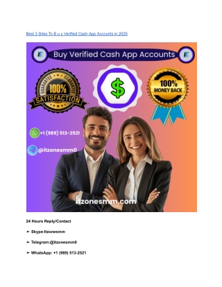 Best 3 Sites To B u y Verified Cash App Accounts in 2025