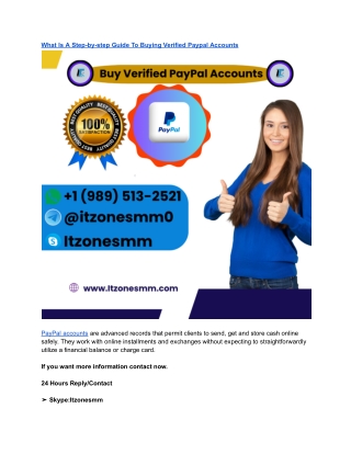 What Is A Step-by-step Guide To Buying Verified Paypal Accounts