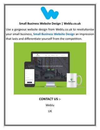 Small Business Website Design  Weblu.co.uk