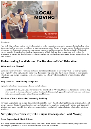 Building Community: How Local Movers Connect with NYC Residents