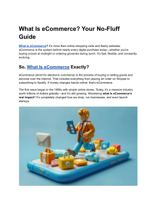 What Is eCommerce Your No-Fluff Guide