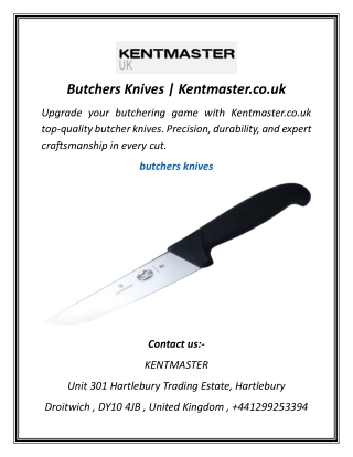 Butchers Knives | Kentmaster.co.uk