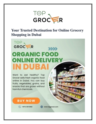 Your Trusted Destination for Online Grocery Shopping in Dubai