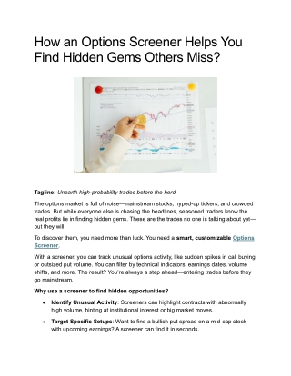 How an Options Screener Helps You Find Hidden Gems Others Miss