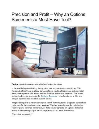 Precision and Profit