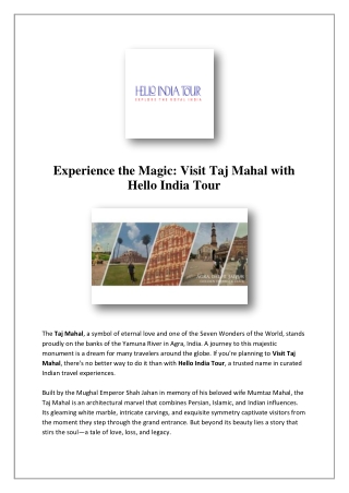 Book Jaipur Tour Packages Online Upto 50% | Hello India Tour