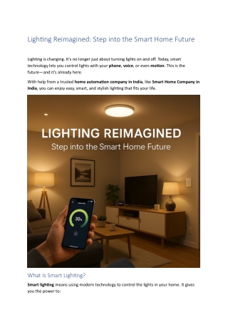 Lighting Reimagined Step into the Smart Home Future